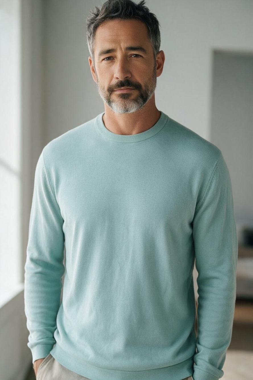 REISS Maurice Crew Neck Jumper Sweater Size L NEW Mint Green $145